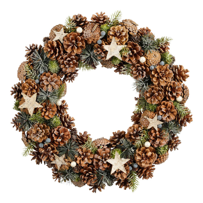 House of Seasons Kerstkrans - Ø50 cm - Bruin