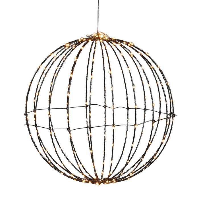 Luca Lighting Kerstverlichting Bal met Warm Witte LED - Ø40 cm - Zwart