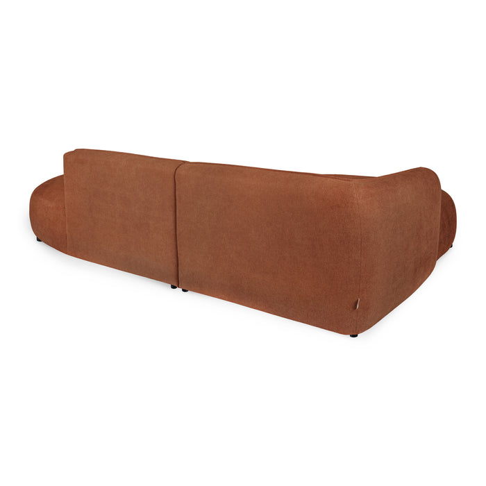 by fonQ Soft Ottomane Bank Rechts - Micro Chenille - Terra