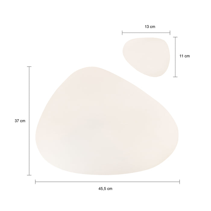 Krumble Placemat set design - 2 stuks - Wit