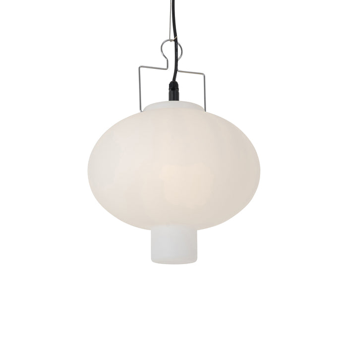 QAZQA Smart buiten hanglamp wit 35cm incl. Wifi A60 - Pion
