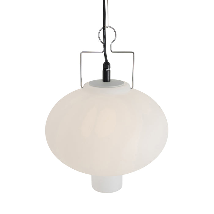 QAZQA Smart buiten hanglamp wit 35cm incl. Wifi A60 - Pion