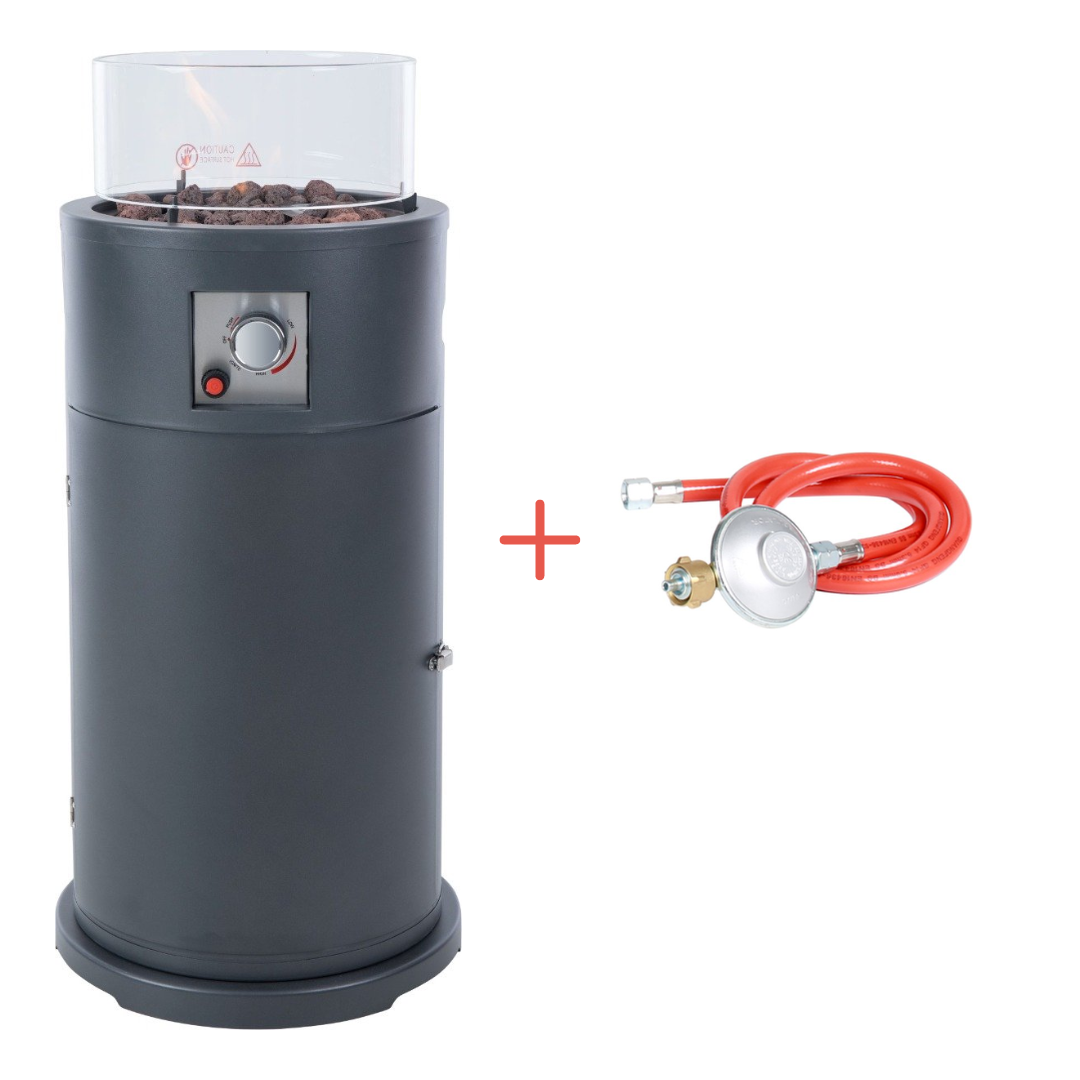 Sunred - Bogo - Gas lijn - Grijs - Staand model - Terrasverwarmer -