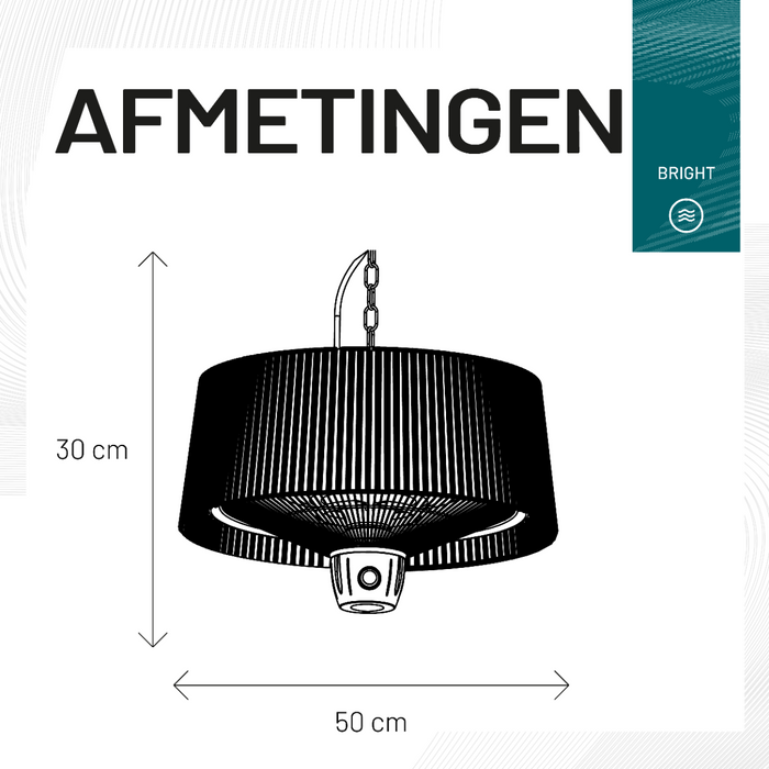Sunred - COMBIDEAL - Heater & Hoes - Artix - Bright lijn - Zwart -