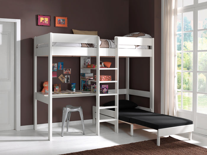 LUCEVI - Pino Hoogslaper + Bureau + Slaapfauteuil 90x200 cm - Wit