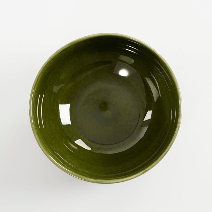 Mica Decorations Rhea Schaal - Set van 4 - Ø18 cm - Keramiek - Groen