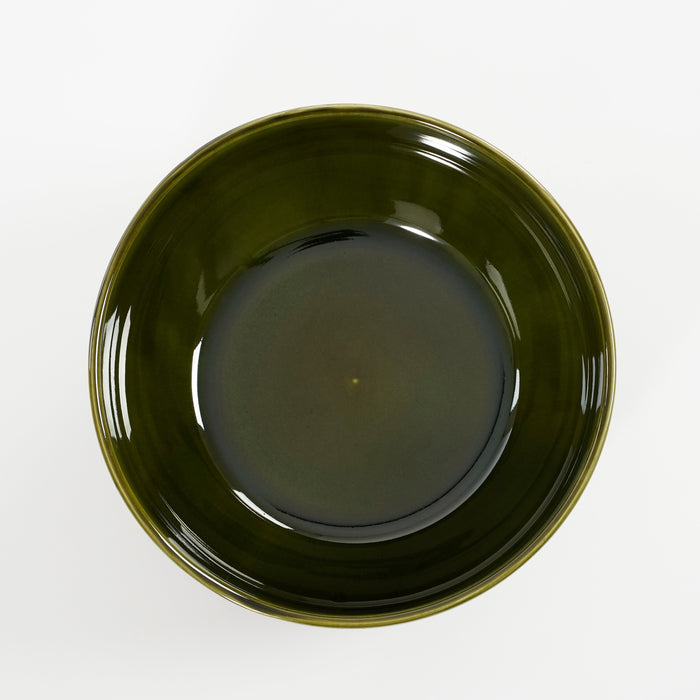 Mica Decorations Rhea Schaal - Set van 4 - Ø22,5 cm - Keramiek - Groen