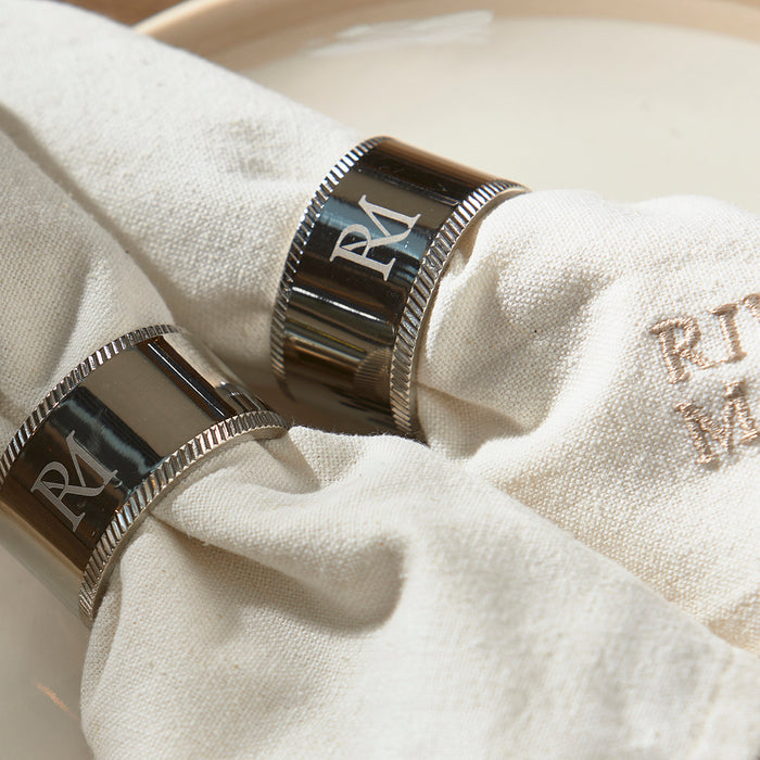 Riviera Maison Servetring zilver, Tafeldecoratie - RM Monogram