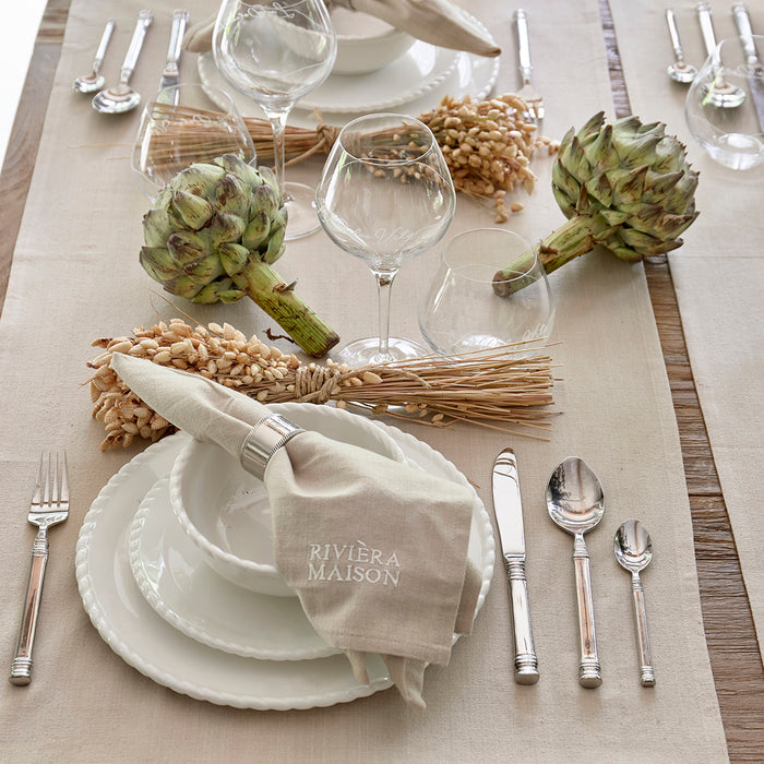 Riviera Maison Servetring zilver, Tafeldecoratie - RM Monogram