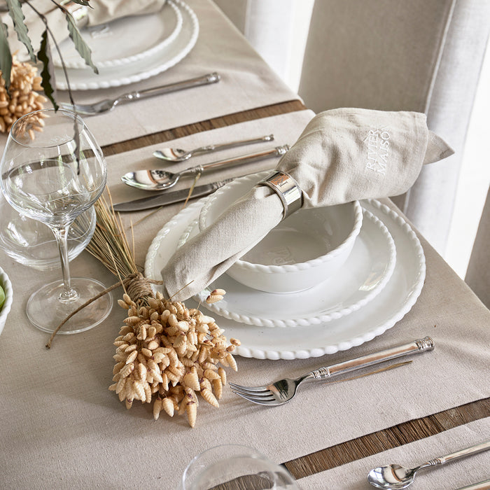 Riviera Maison Servetring zilver, Tafeldecoratie - RM Monogram