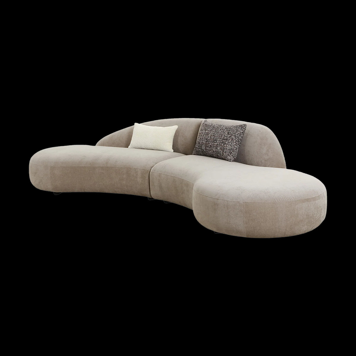 Artichok Milo zitbank met organische vorm - beige