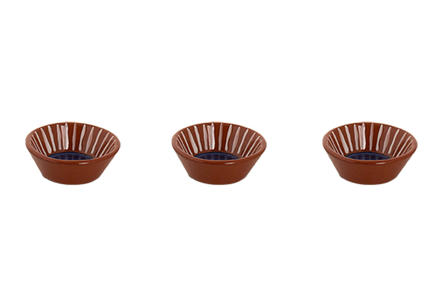 Colori Del Sud - Mezquita - Schaal - 3 stuks - 6 cl - ø 8 cm - Blauw