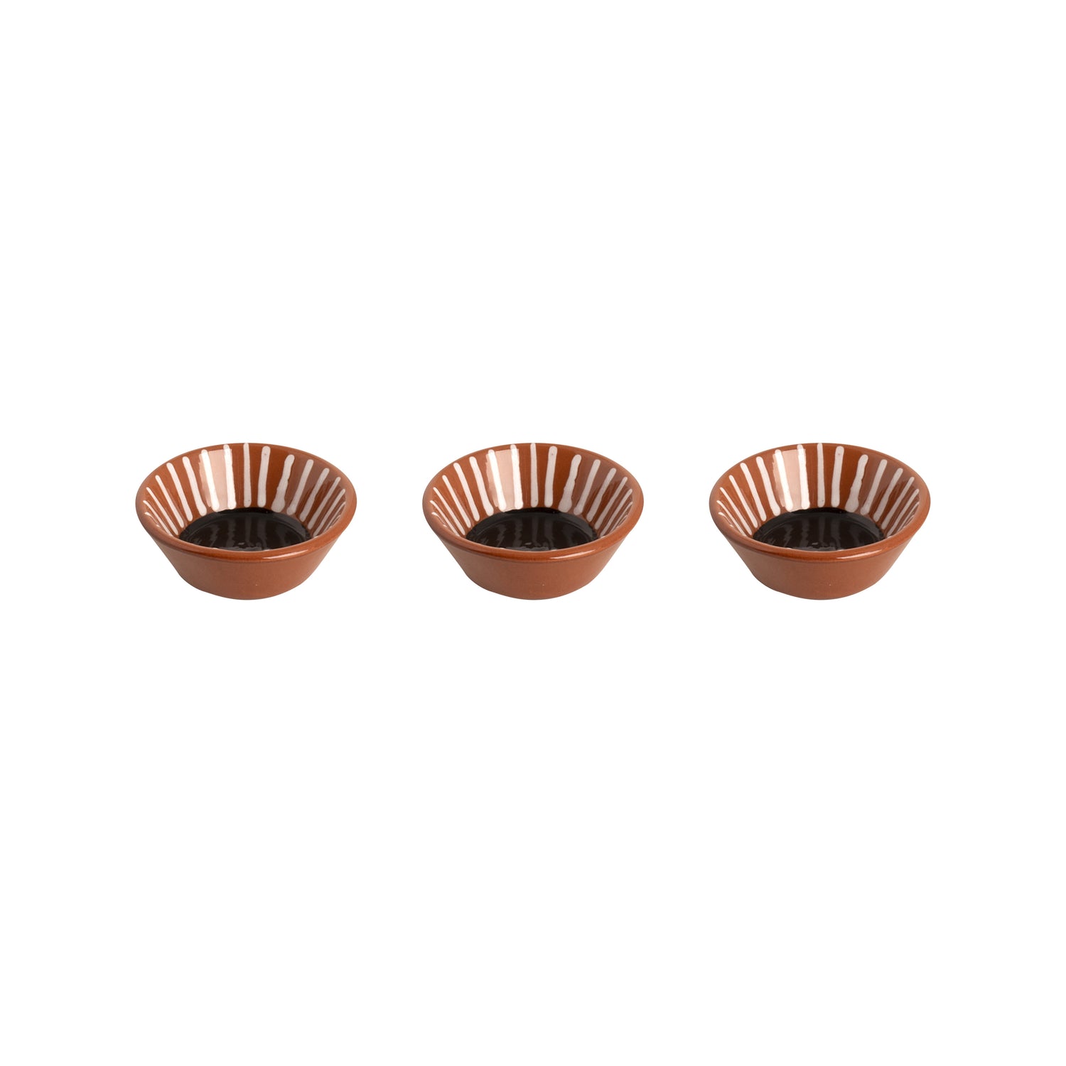 Colori Del Sud - Mezquita - Schaal - 3 stuks - 6 cl - ø 8 cm - Bruin