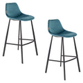 Dutchbone Franky Barkruk Blauw 80 cm - Set van 2