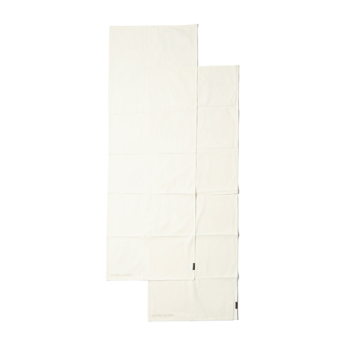 Riviera Maison Textiele Tafelloper 2 stuks - whisper white - Wit
