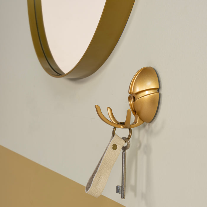 SPINDER DESIGN TICK Wandkapstok - Goud | Goud