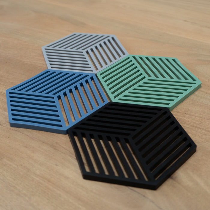 Krumble Pannenonderzetter Hexagon - Grijs - Set van 3