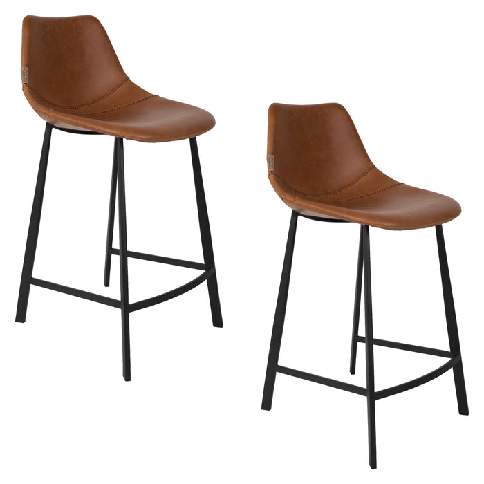 Dutchbone Franky Barkruk Bruin 65 cm - Set van 2