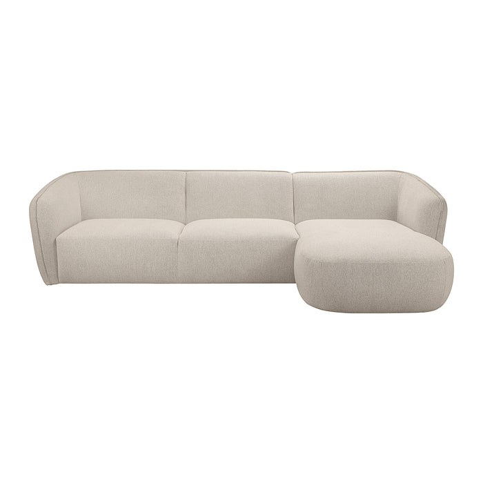 by fonQ Soft Hoekbank met Chaise Longue Rechts - Naturel Melange