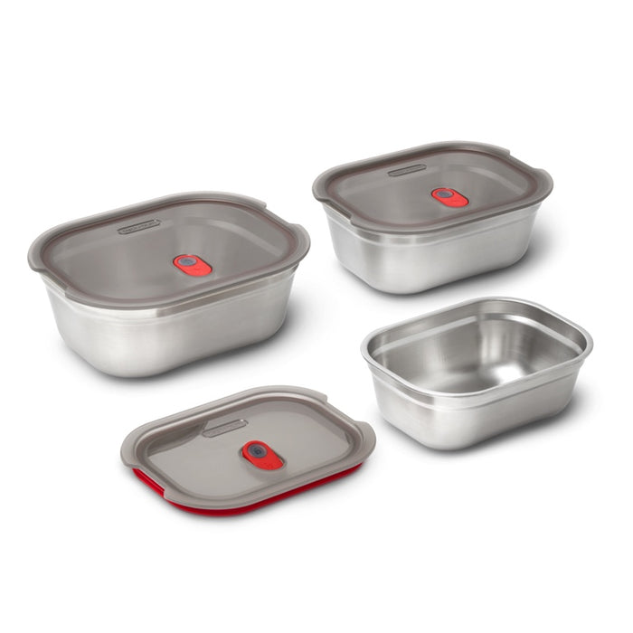 Black+Blum RVS Vershoudbakjes Set - Mix (S|M|L)