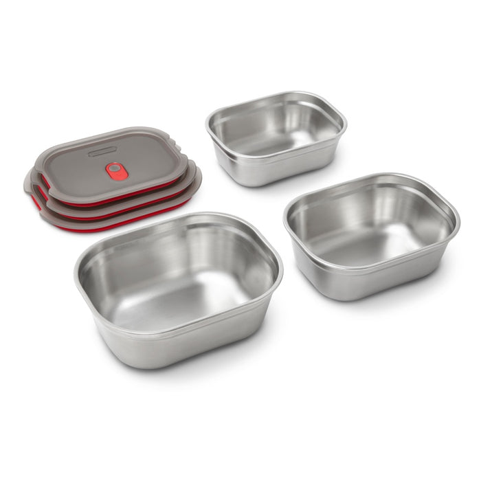 Black+Blum RVS Vershoudbakjes Set - Mix (S|M|L)