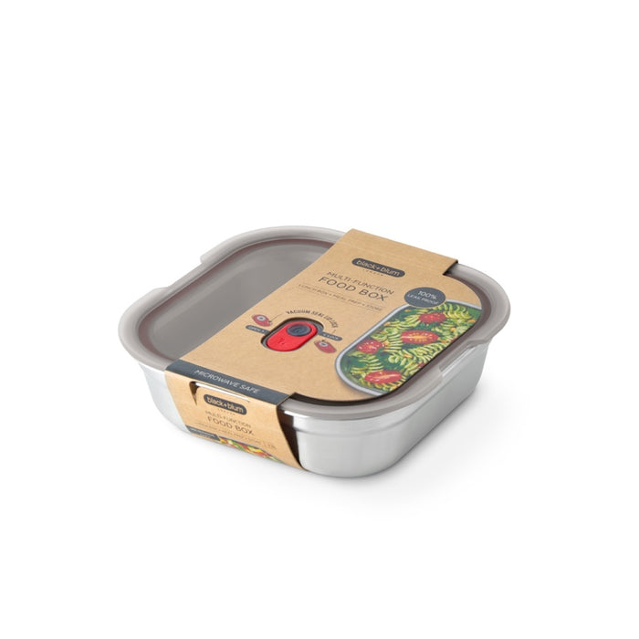 Black+Blum RVS Lunchbox - Geschikt voor Magnetron - Vierkant - 1.1 Ltr