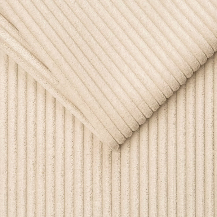 by fonQ Flair Hoekbank met Chaise Longue Rechts - Rib - Crème