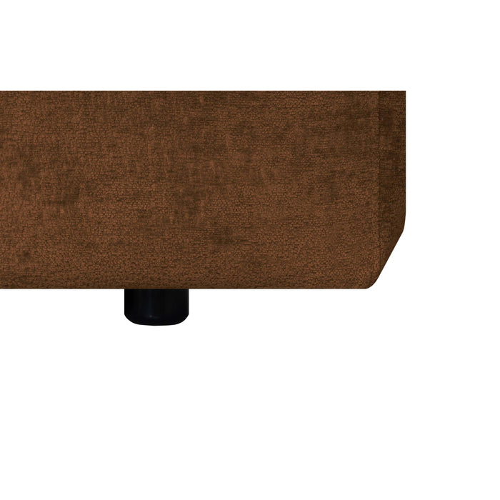 by fonQ Plume 3-zits Hoekbank met Chaise Longue Links - Chenille - Cognac
