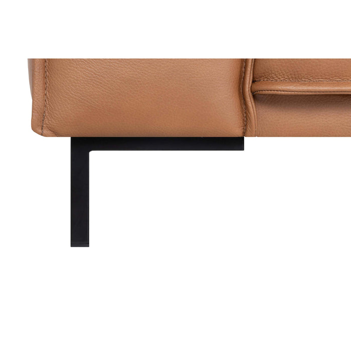 by fonQ Brisk Hoekbank met Chaise Longue Rechts - Buffelleer - Cognac