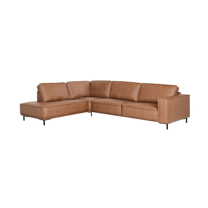 by fonQ Brisk Hoekbank Links - Buffelleer - Cognac