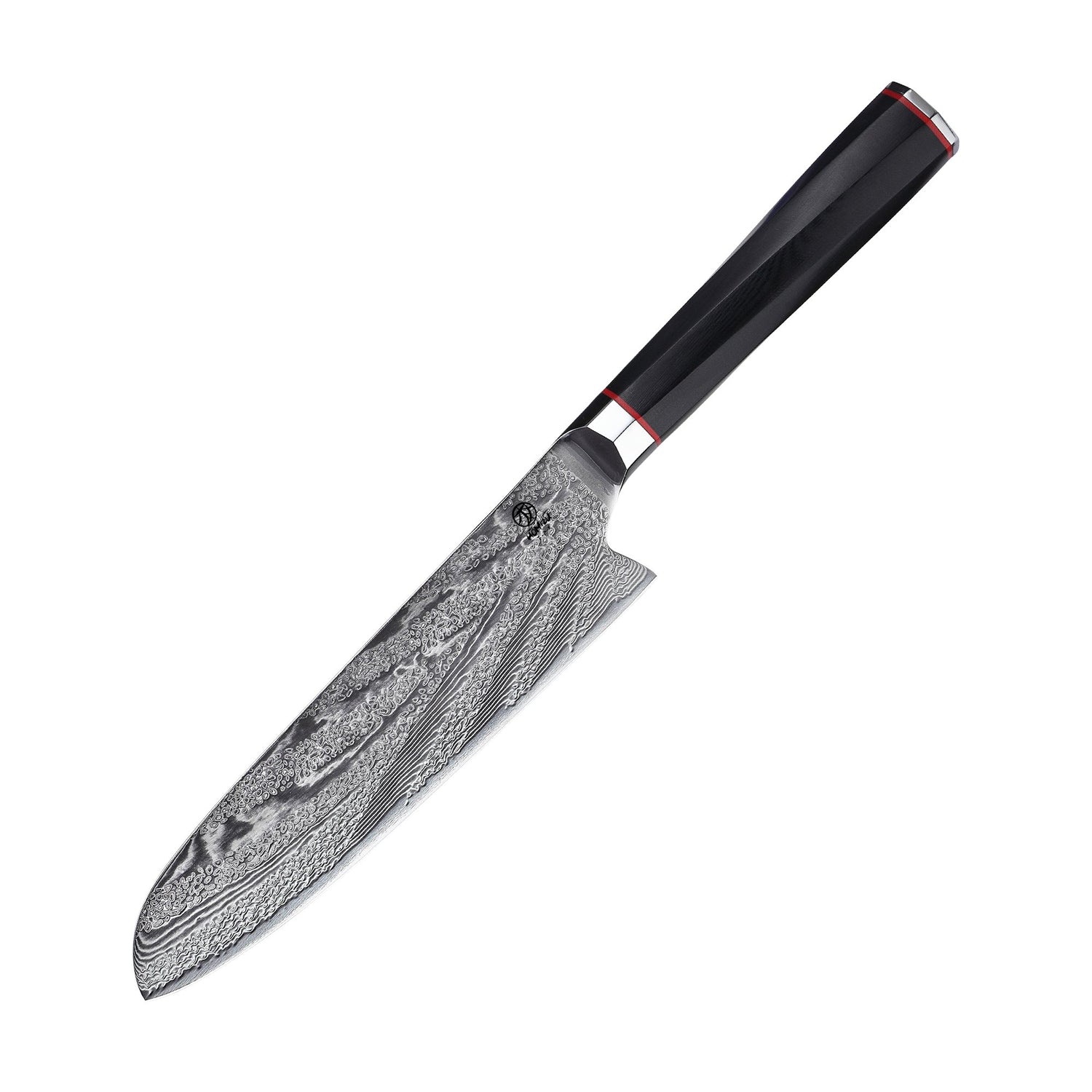 Homizu Takumi Santokumes - VG-10 Damast|G10, zw,rd,wit - doos