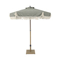 sweeek - Parasol recht met franjes 2m, staal
