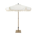 sweeek - Parasol recht met franjes 2m, staal