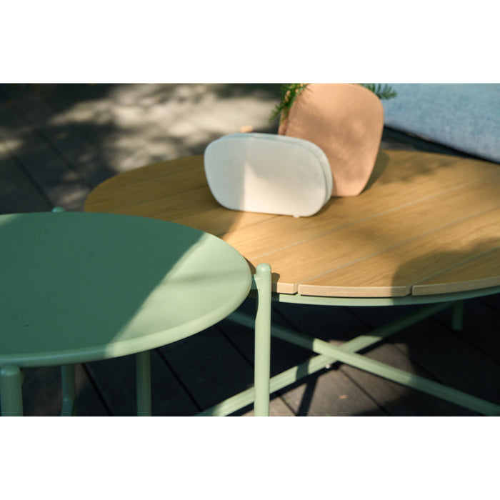 House Nordic - Lounge Set Staal Grijs|Groen - 78x71|162x73cm - Novella
