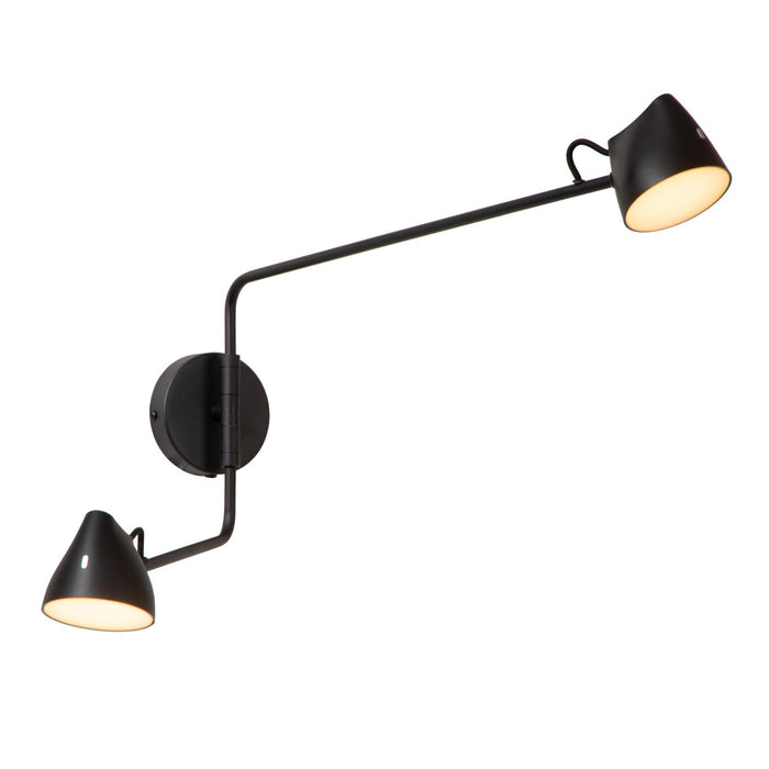 Lucide MILNE Wandlamp - Zwart