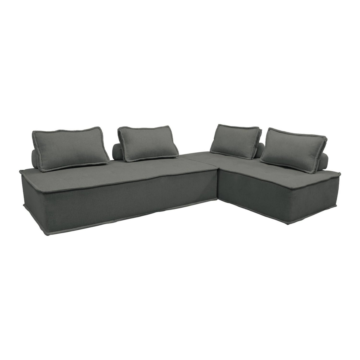 sweeek - 2-zits fauteuil DAO voor gestoffeerde modulair bank (Set van
