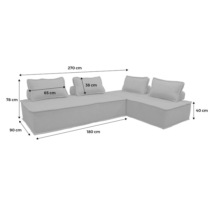 sweeek - 2-zits fauteuil DAO voor gestoffeerde modulair bank (Set van