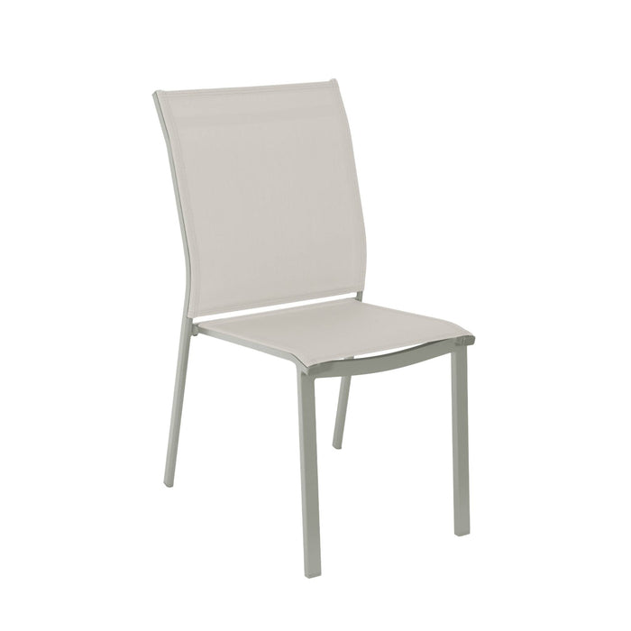 sweeek - Stapelbare tuinstoel van aluminium en textilene (Set van 2)