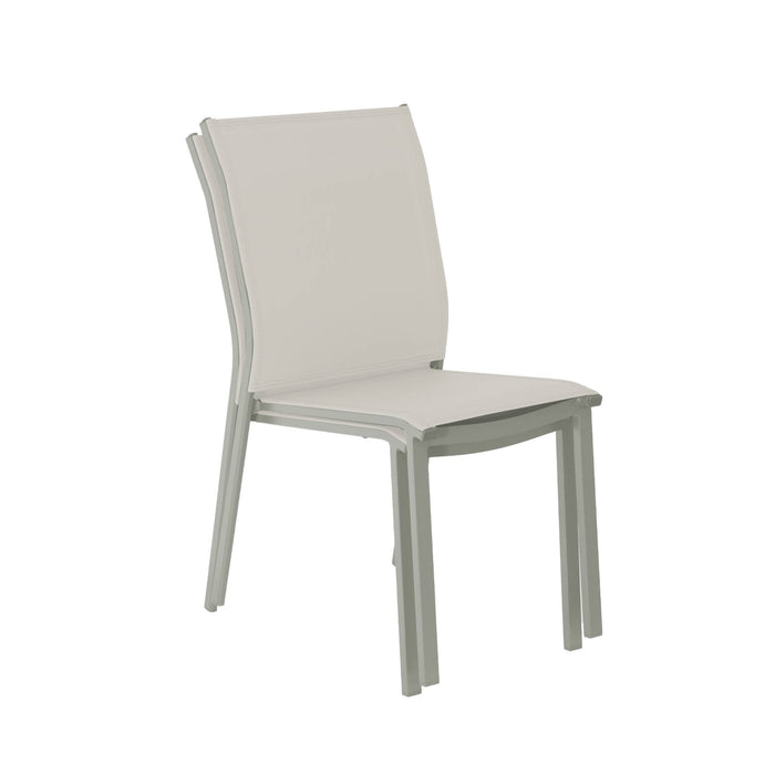 sweeek - Stapelbare tuinstoel van aluminium en textilene (Set van 2)