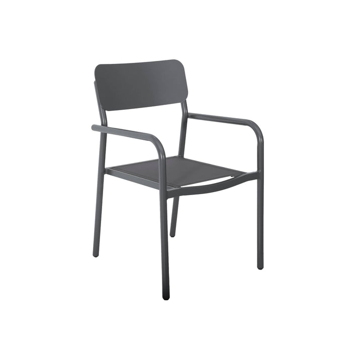 sweeek - Stapelbare tuinstoelen van aluminium en textileen (Set van 4)