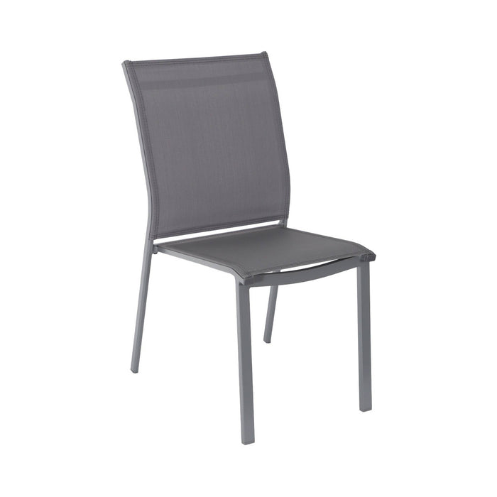 sweeek - Stapelbare tuinstoel van aluminium en textileen (Set van 4)