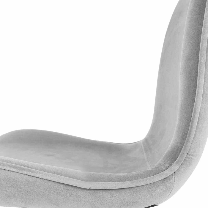 Nolon Nout-Fé Bureaustoelen Set van 2 - Velvet Grijs - Wit Onderstel