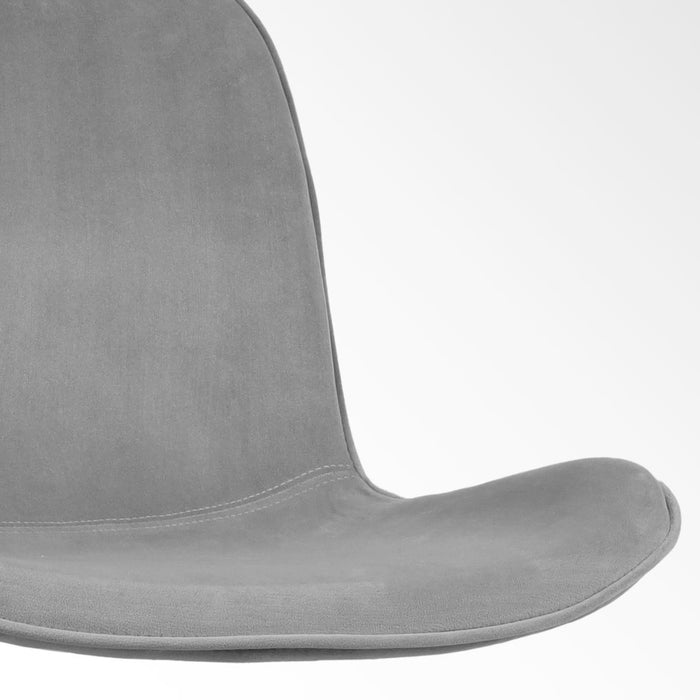 Nolon Nout-Fé Bureaustoelen Set van 2 - Velvet Grijs - Wit Onderstel