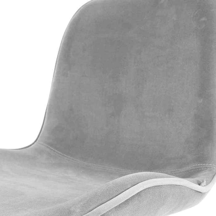 Nolon Nout-Fé Bureaustoelen Set van 2 - Velvet Grijs - Wit Onderstel