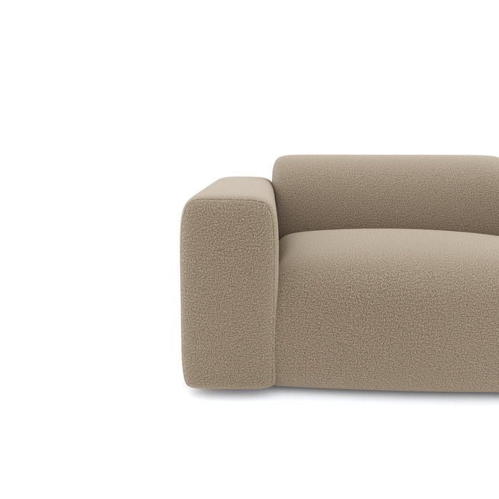 4-zitsbank in taupe bouclette stof 240cm