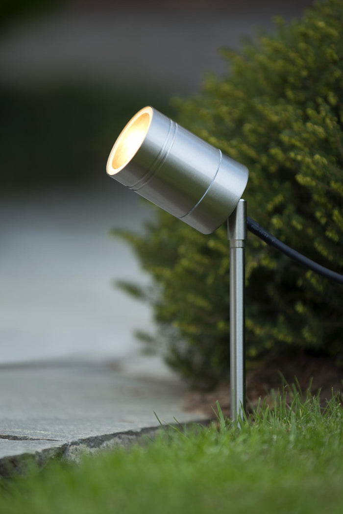 Lucide ARNE-LED Tuinspot - Mat chroom