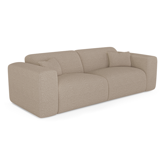 Express slaapbank dunlopillo 140cm stof bouclette taupe