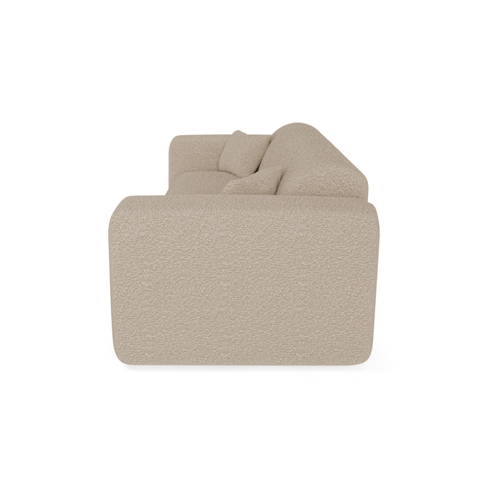 Express slaapbank dunlopillo 140cm stof bouclette taupe