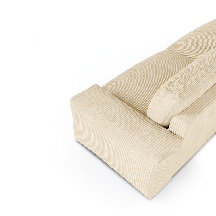 Sofa 3 zits corduroy soft touch crème 220cm