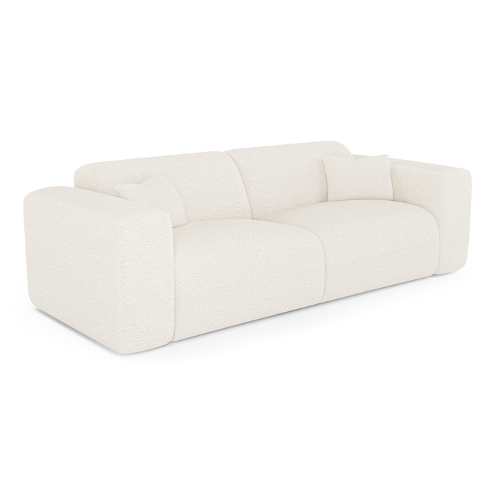 Express slaapbank dunlopillo 140cm stof bouclette crème